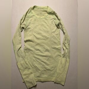 Lululemon Swiftly Tech Long Sleeve Crew shirt Neon Green Size 2
